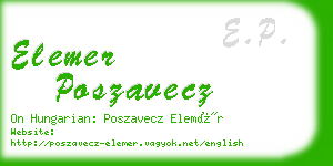 elemer poszavecz business card